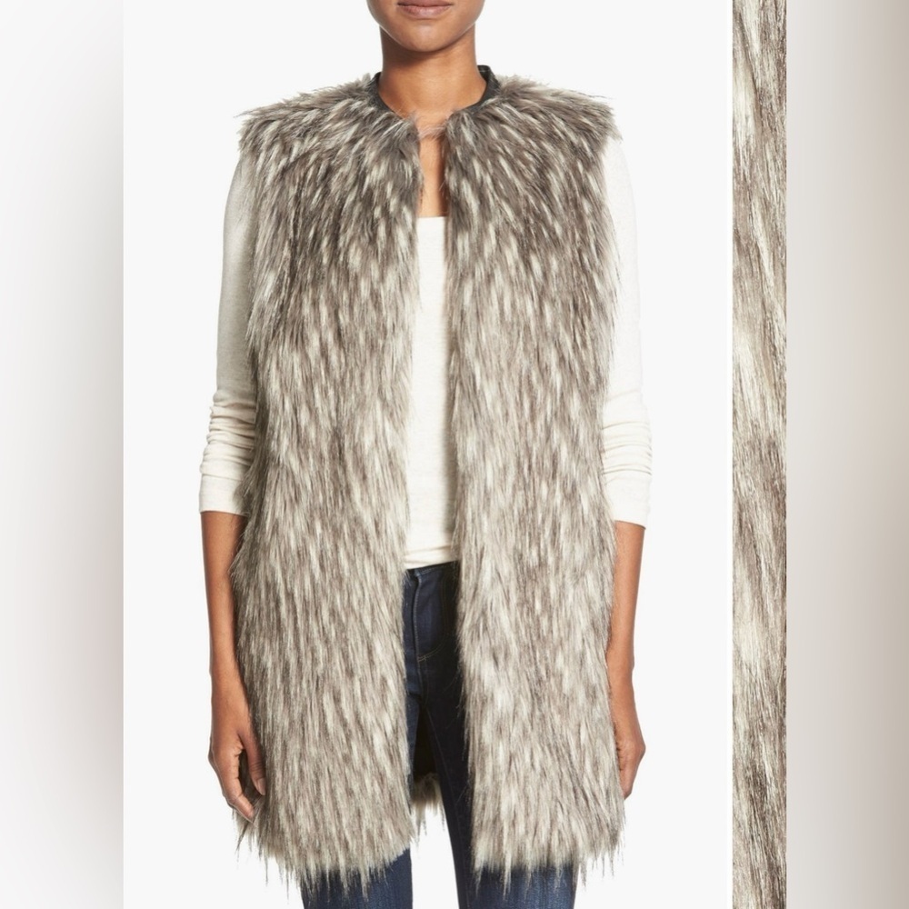 Matty M Brown Faux Fur Vest Women’s Size XS/S